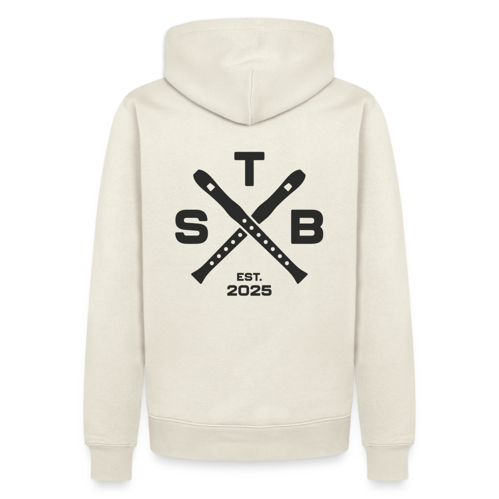 STB x Mankei Backprint - Männer Premium Hoodie - Naturweiß