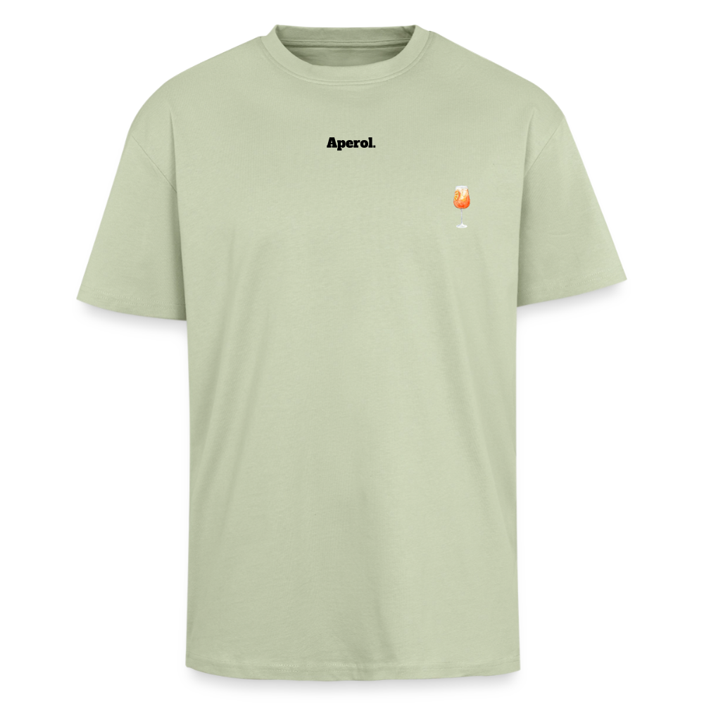Aperol. - Oversized Heavyweight Unisex T-Shirt - Leichtes Salbeigrün