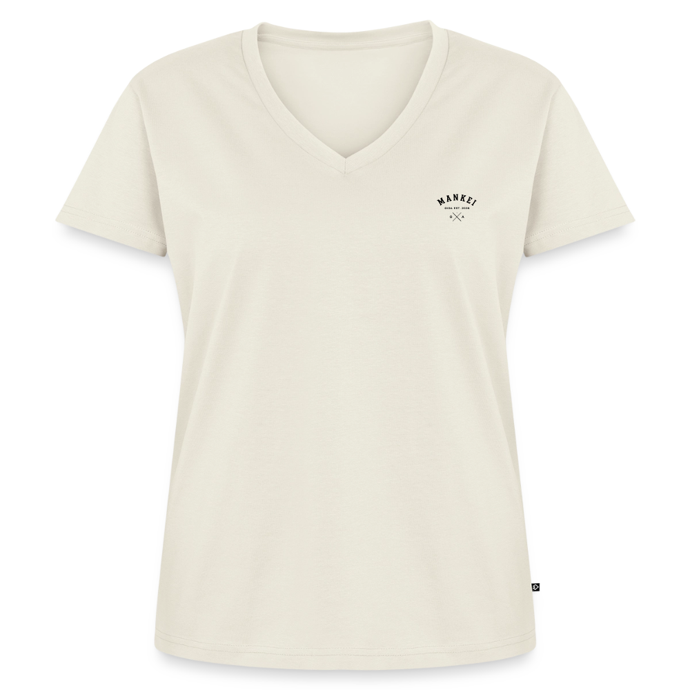Mankei classic - Frauen Bio-T-Shirt mit V-Ausschnitt - Naturweiß