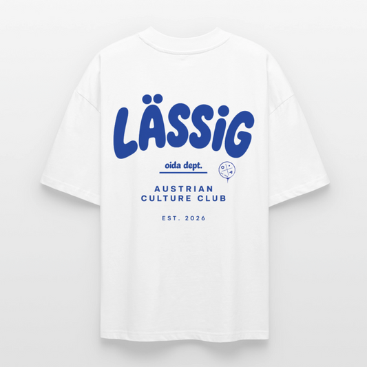 LÄSSIG - OVERSIZED WOMEN's BIO TEE - Weiß