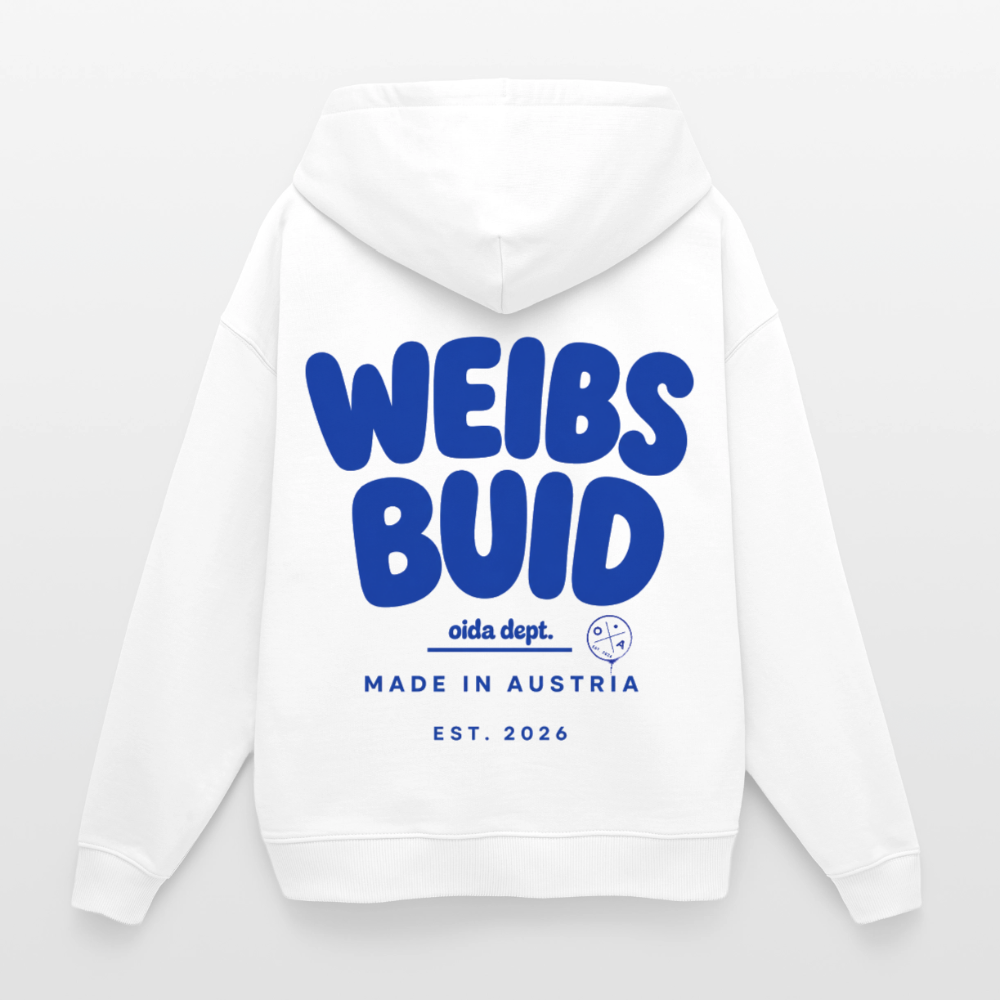 Weibsbuid - Oversized Frauen Hoodie - Weiß