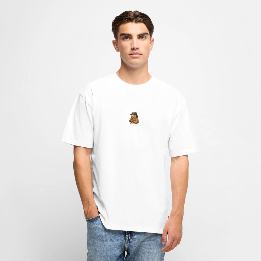 STB x Mankei Backprint - Unisex Oversized Bio T-Shirt - Weiß