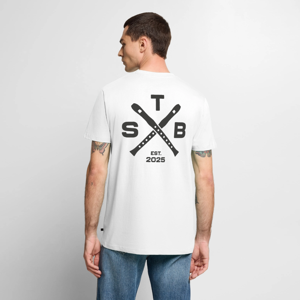 STB x Mankei Backprint - Männer Premium T-Shirt - Weiß