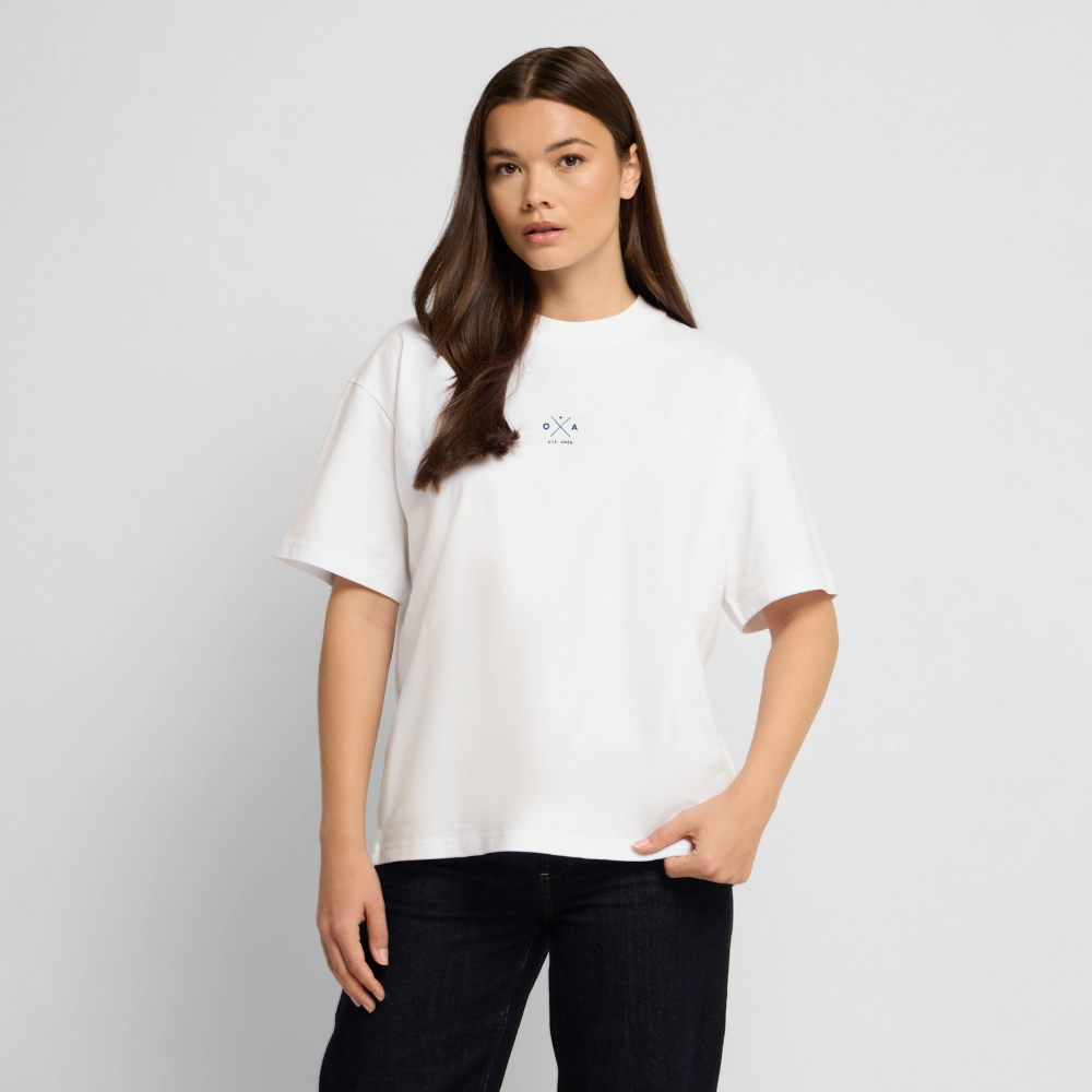 LÄSSIG - OVERSIZED WOMEN's BIO TEE - Weiß