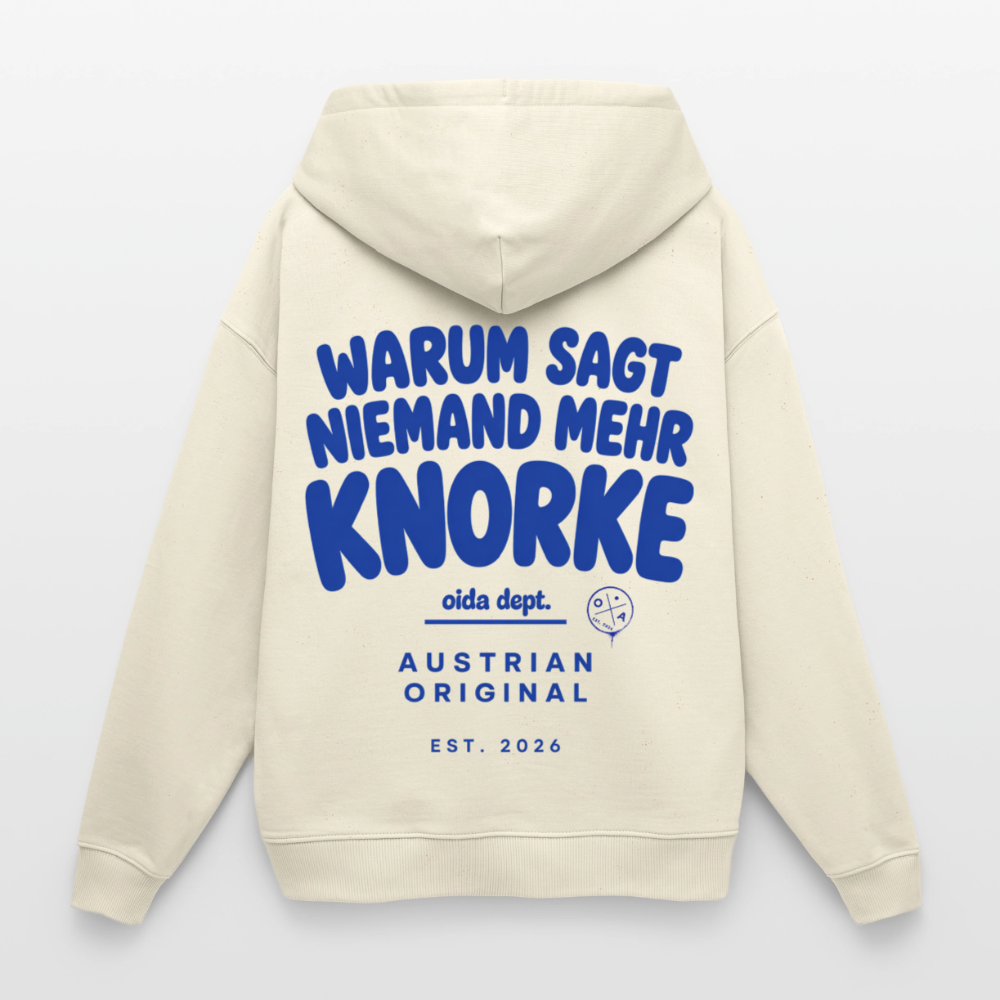 Knorke? - Oversized Männer Hoodie - Natur