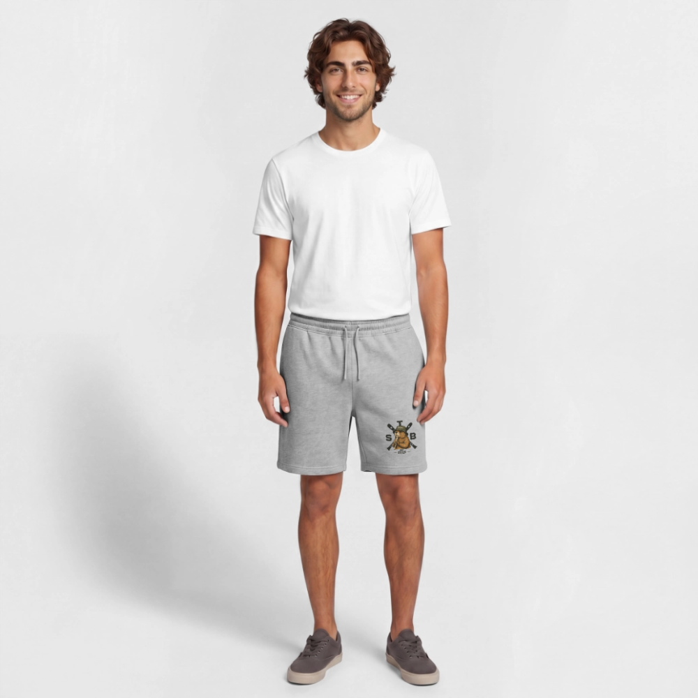 STB - Mankei - Männer Premium Sweatshorts - Grau meliert