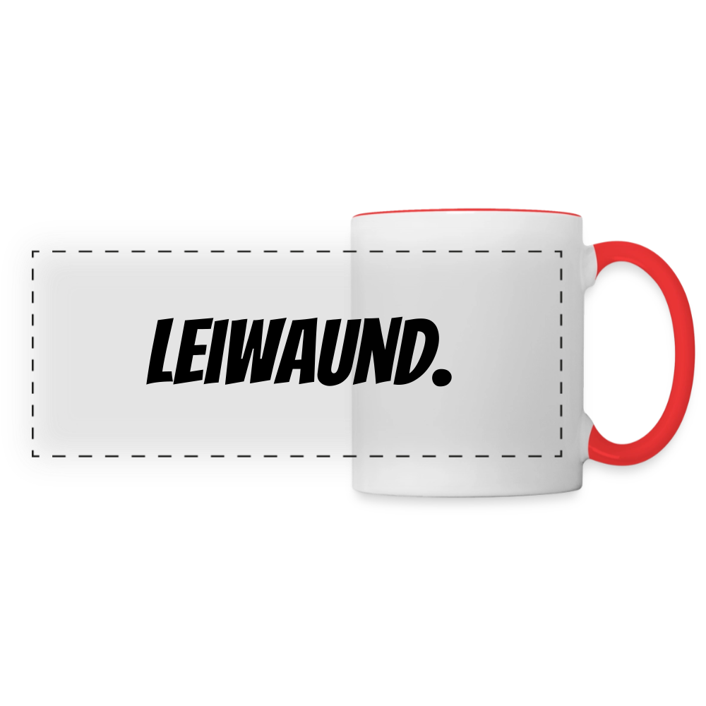 Tasse Leiwaund. - Weiß/Rot