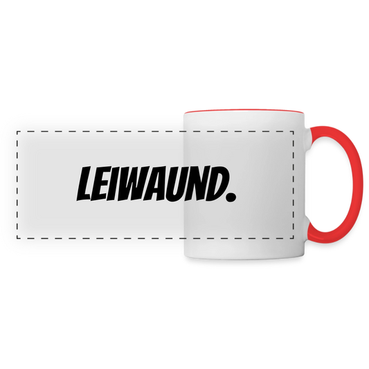 Tasse Leiwaund. - Weiß/Rot