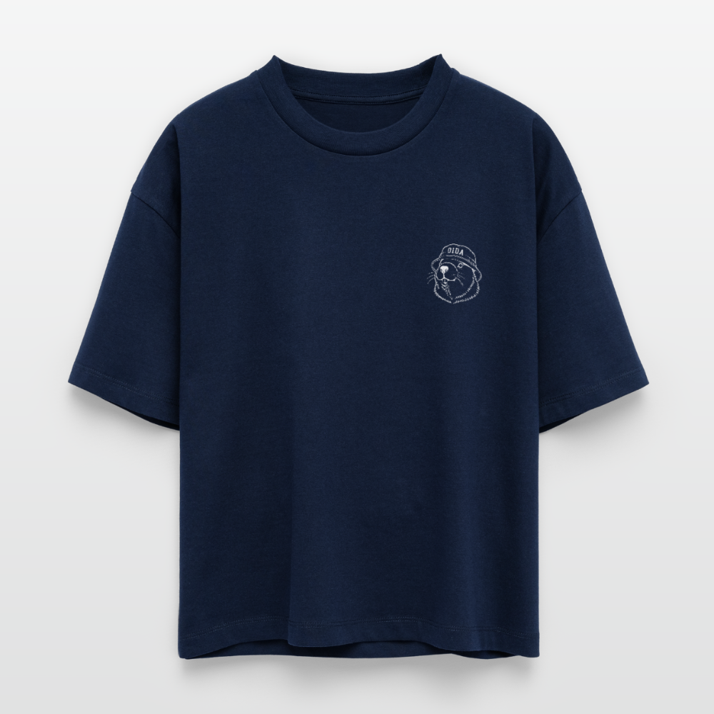 Fineline Mankei - Frauen Boxy Bio-T-Shirt - Navy