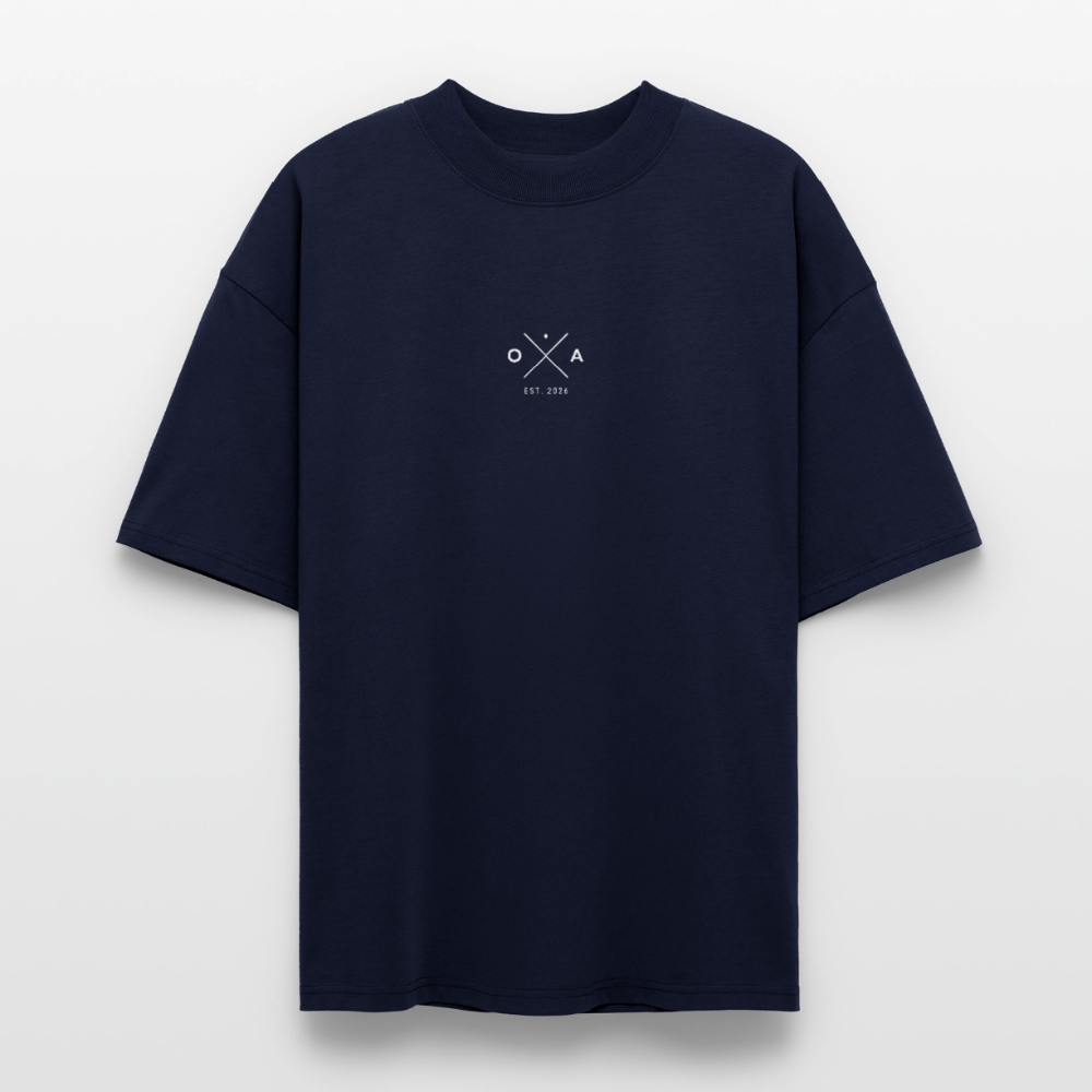 LAUSBUA - OVERSIZED MEN's BIO TEE - Navy