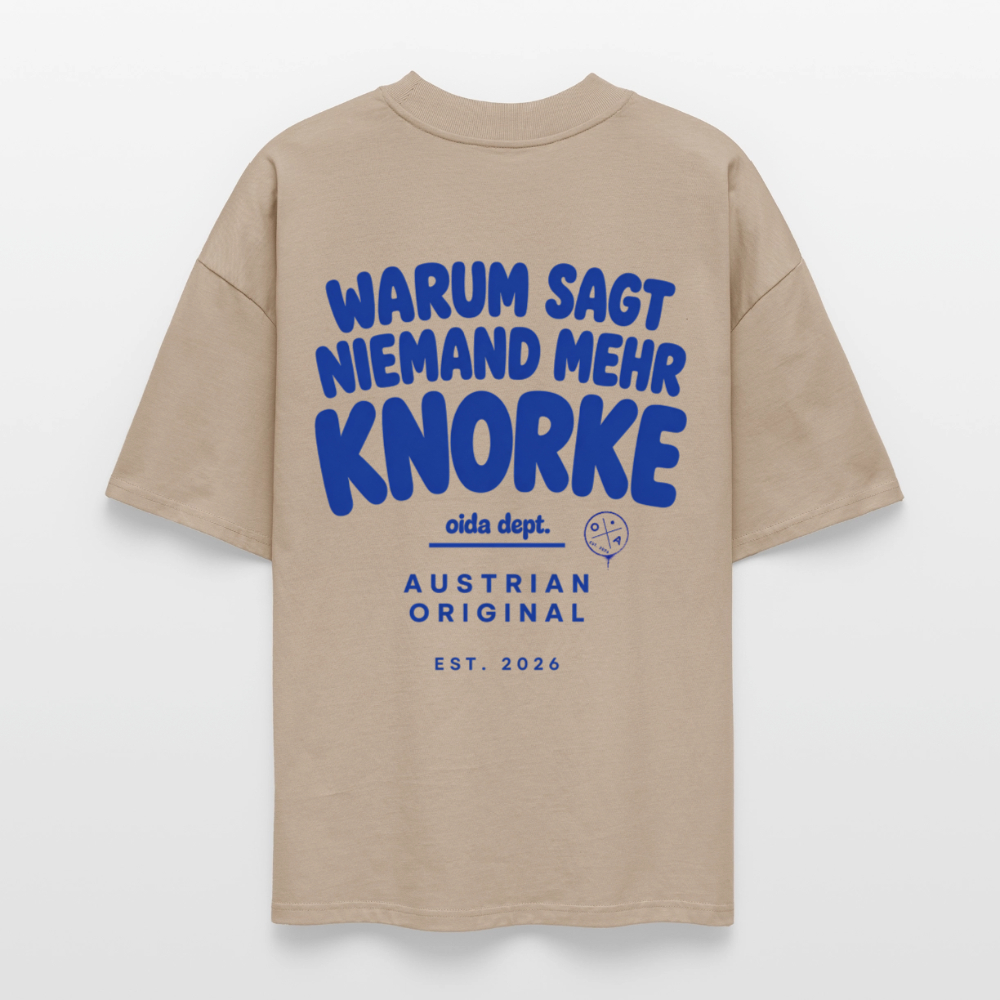 Knorke? - Oversized Frauen Bio T-Shirt - Steingrau