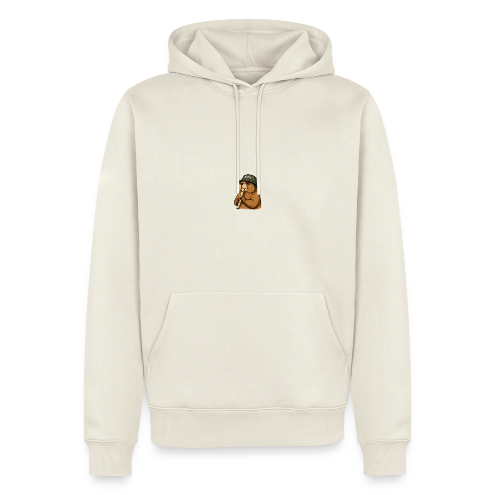 STB x Mankei Backprint - Männer Premium Hoodie - Naturweiß