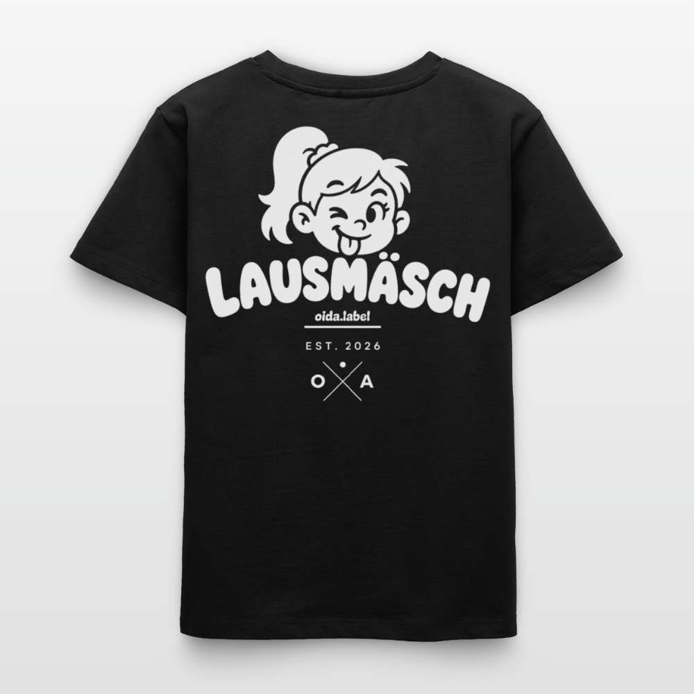LAUSMÄSCH - TEEN's ORGANIC TEE - Schwarz