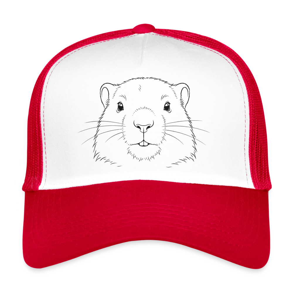 Fineline - Trucker Cap - Weiß/Rot