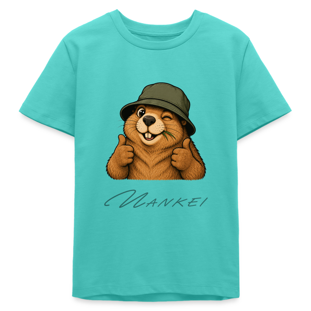 Mankei - Teen Organic T-Shirt - Poolblau