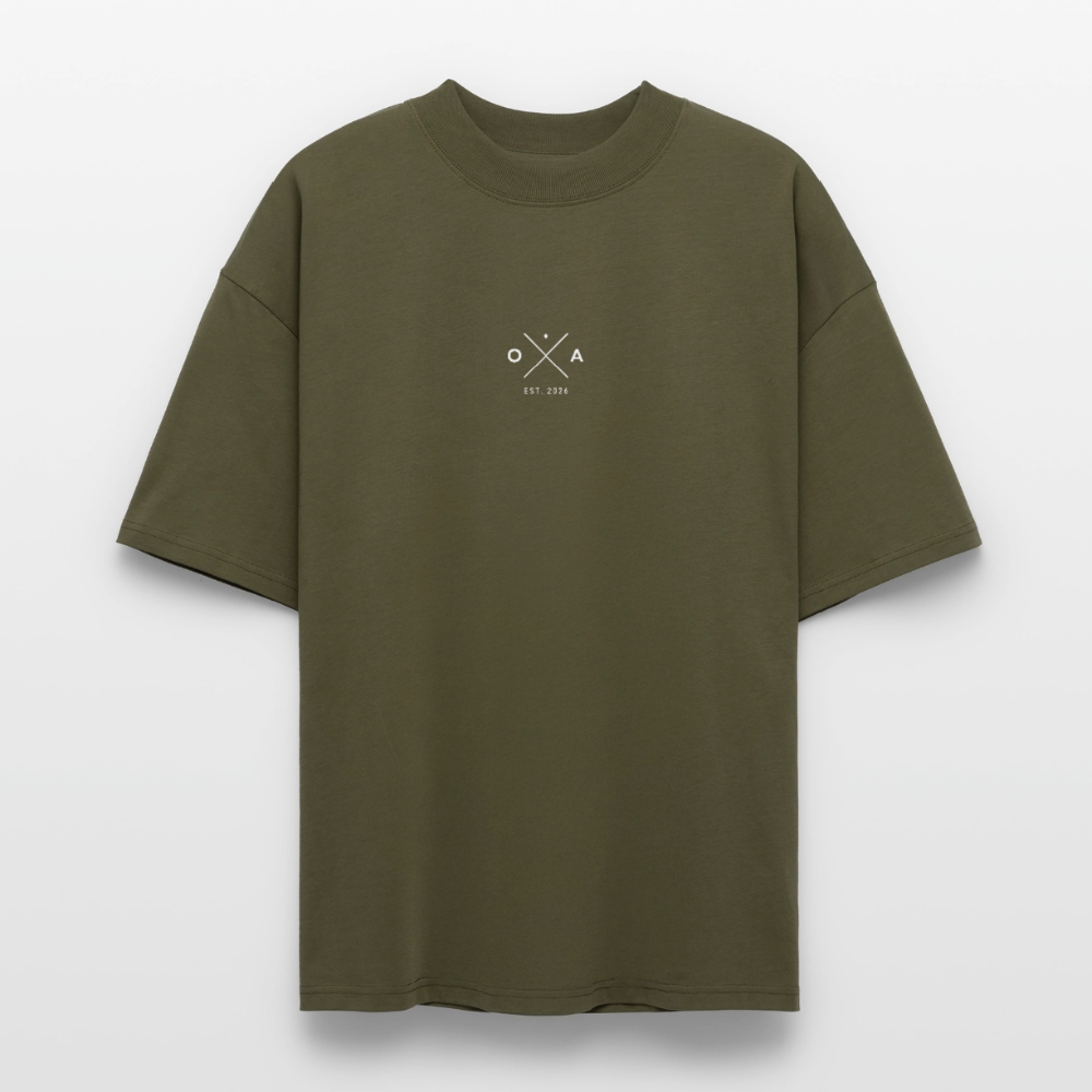 LAUSBUA - OVERSIZED MEN's BIO TEE - Khaki