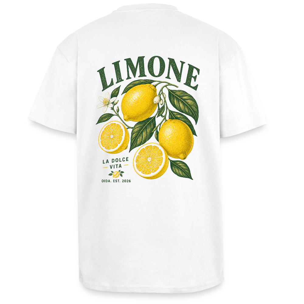 Lemon - Oversized  T-Shirt - Weiß
