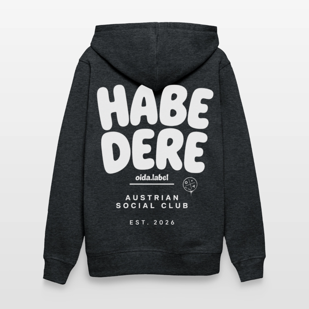 Habe Dere - Männer Bio-Hoodie - Dunkelgrau meliert