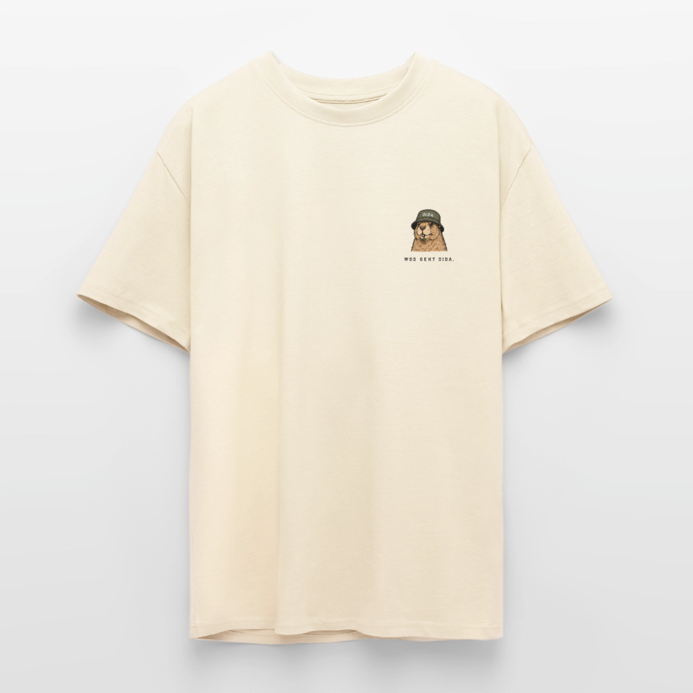 Was geht Mankei - Oversized T-Shirt - Creme