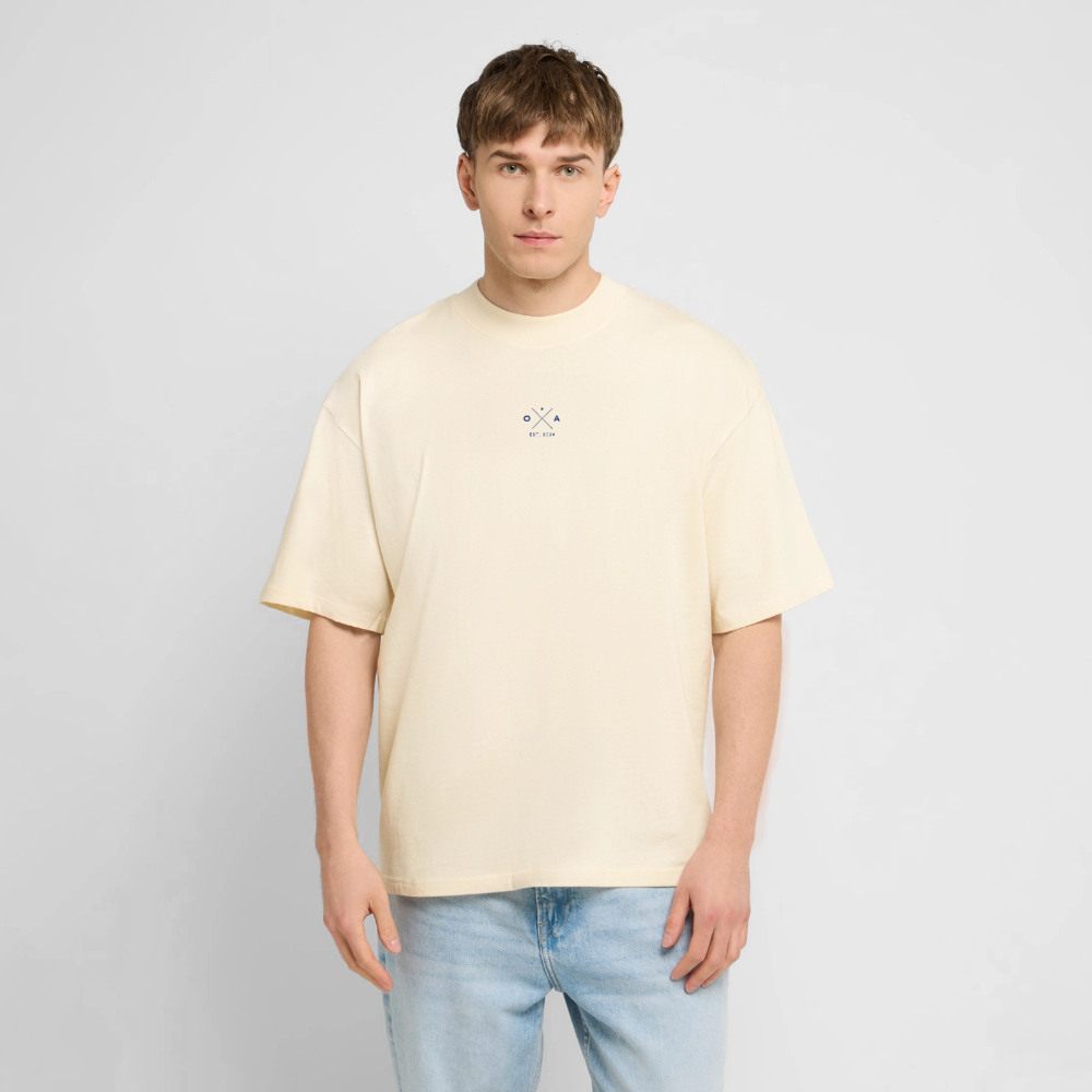 LÄSSIG - OVERSIZED MEN's BIO TEE - Natur