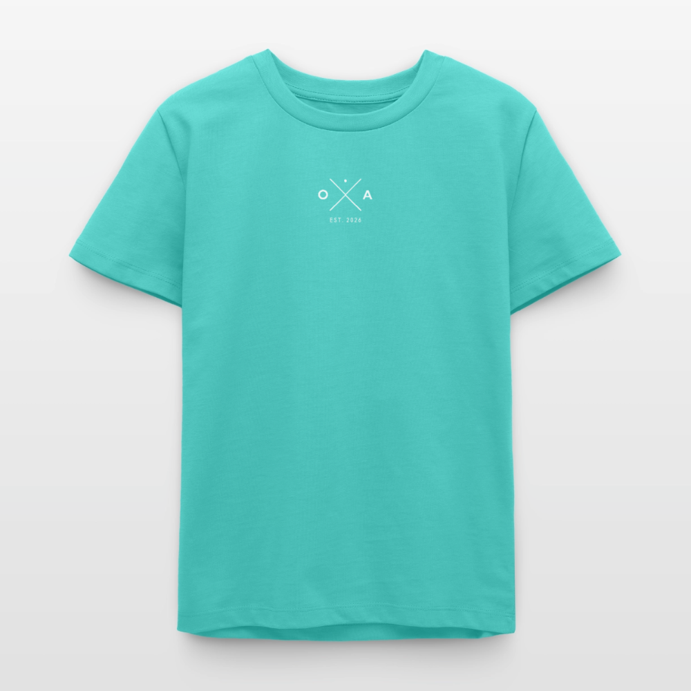 LAUSMÄSCH - TEEN's ORGANIC TEE - Poolblau
