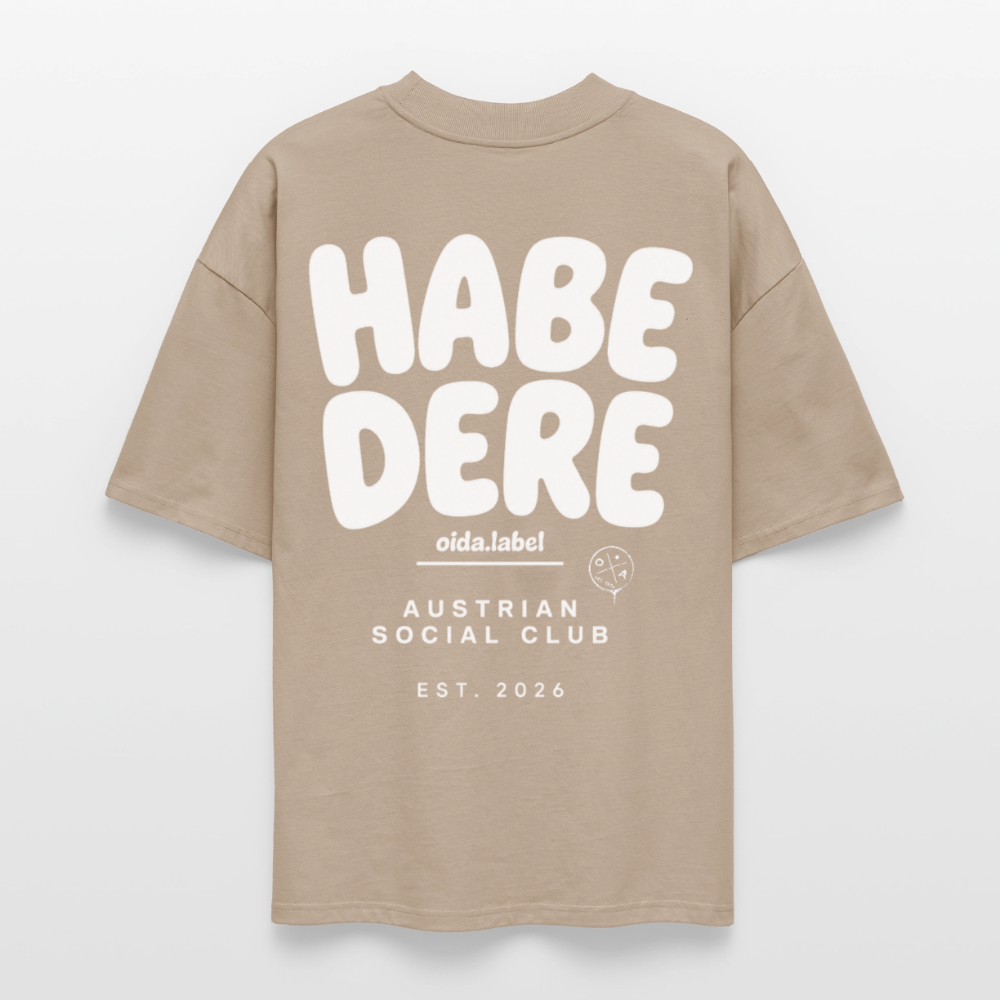 HABE DERE - OVERSIZED MEN's TEE - Steingrau