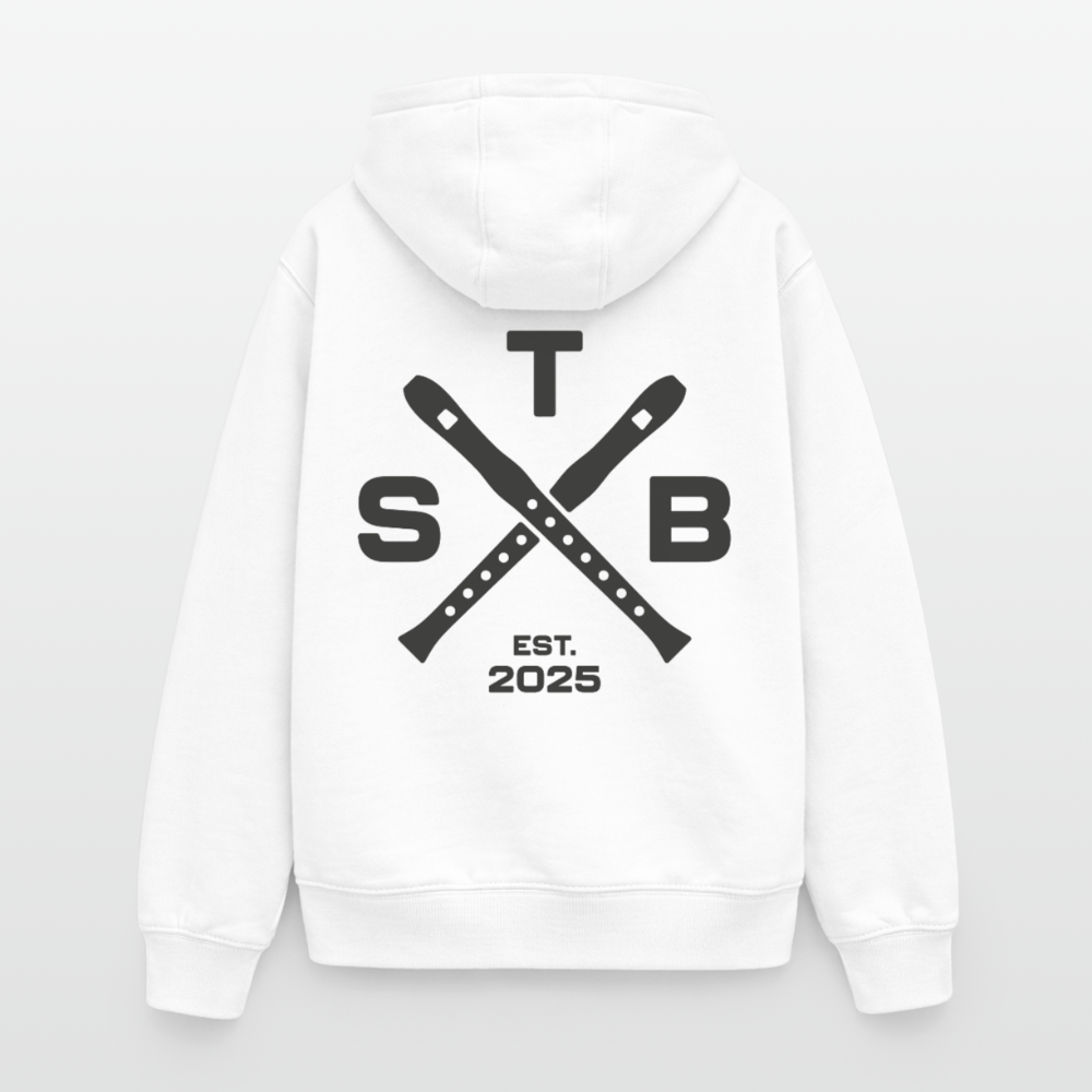 STB x Mankei - Oversized Unisex Zip Hoodie - Weiß