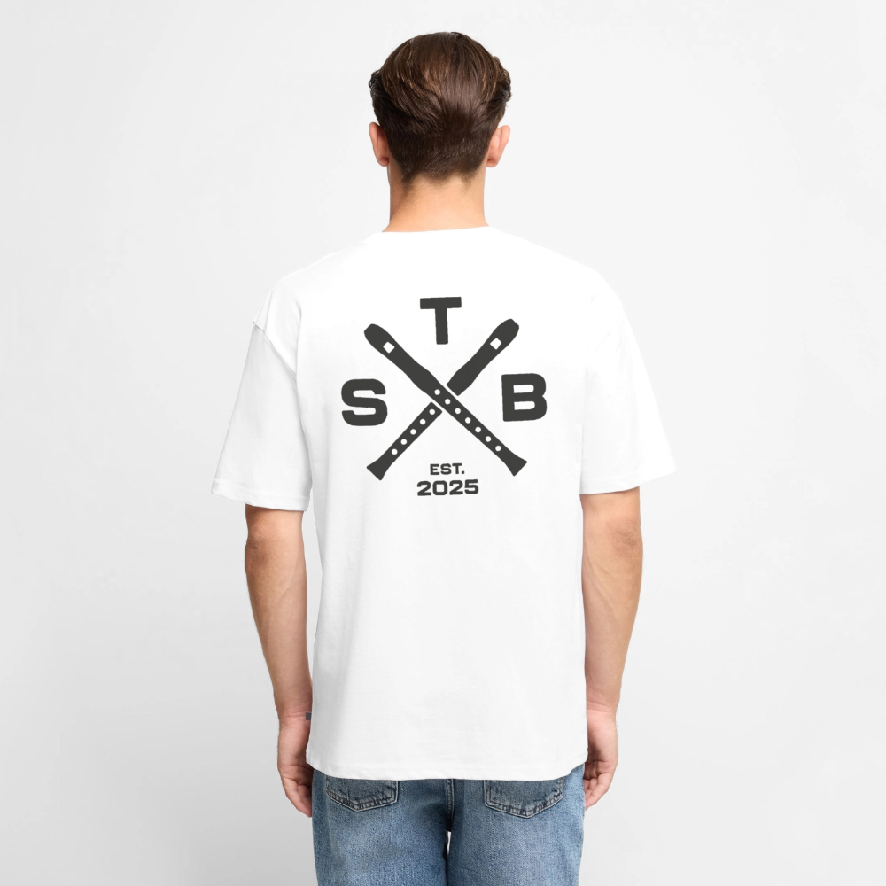 STB x Mankei Backprint - Unisex Oversized Bio T-Shirt - Weiß