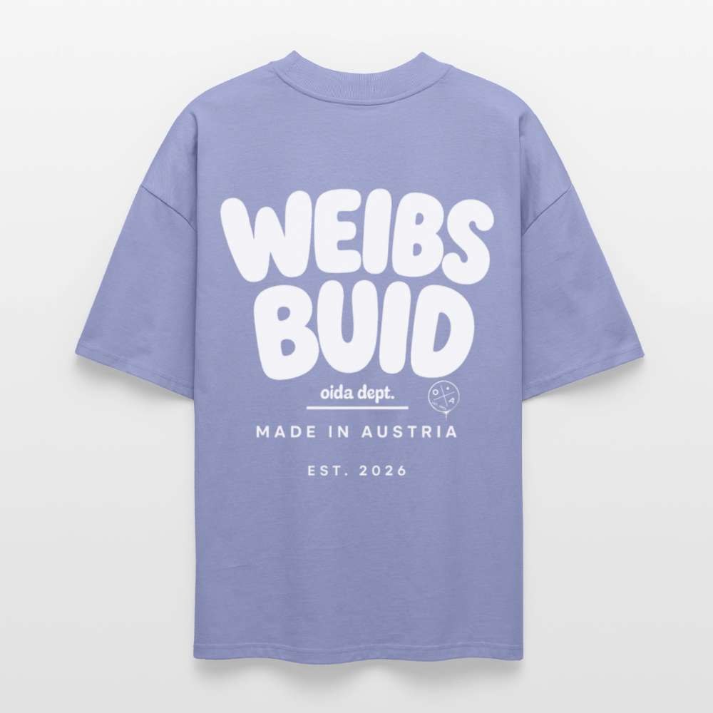 Weibsbuid -  Oversized Frauen Bio T-Shirt - Violett