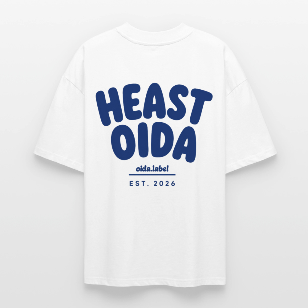 Heast oida - Oversized Männer Bio T-Shirt - Weiß