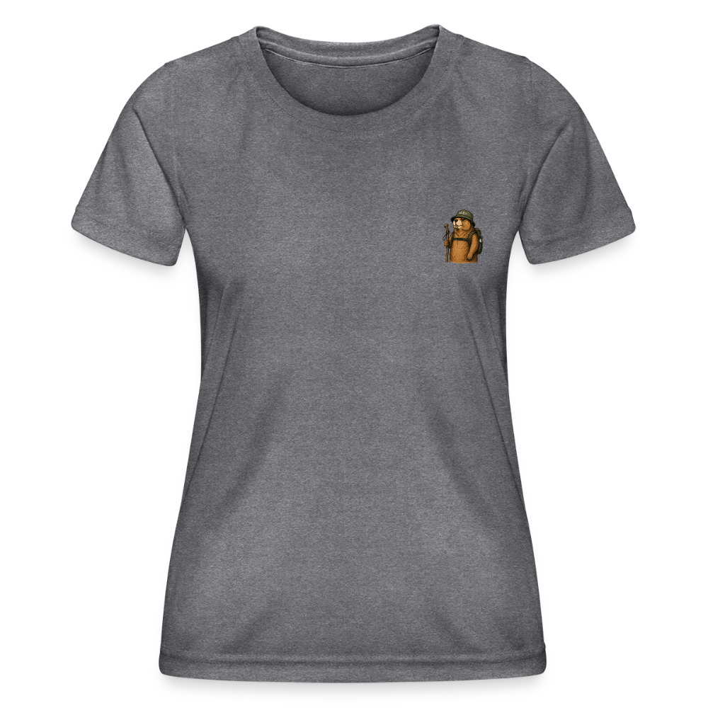 Frauen Funktions-T-Shirt - dunkle Melange 