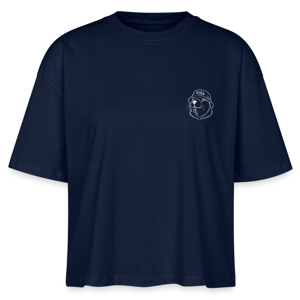 Fineline Mankei - Frauen Boxy Bio-T-Shirt - Navy