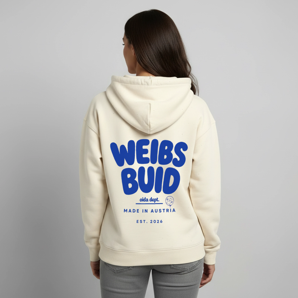 Weibsbuid - Oversized Frauen Hoodie - Natur