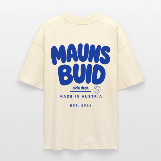 Maunsbuid -  Oversized Männer Bio T-Shirt - Natur