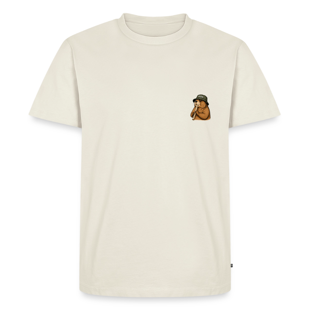 STB x Mankei Backprint - Männer Premium T-Shirt - Naturweiß