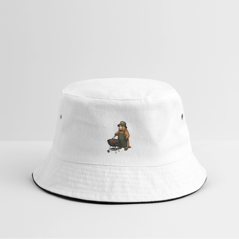 BBQ Mankei - Bucket Hat - Weiß/Navy