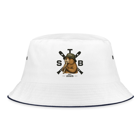 STB x Mankei - Bucket Hat - Weiß/Navy