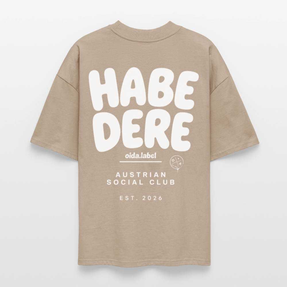 HABE DERE - OVERSIZED WOMEN's TEE - Steingrau