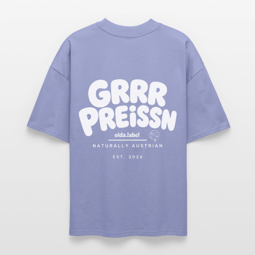 Preisen - Oversized Männer Bio Tee - Violett