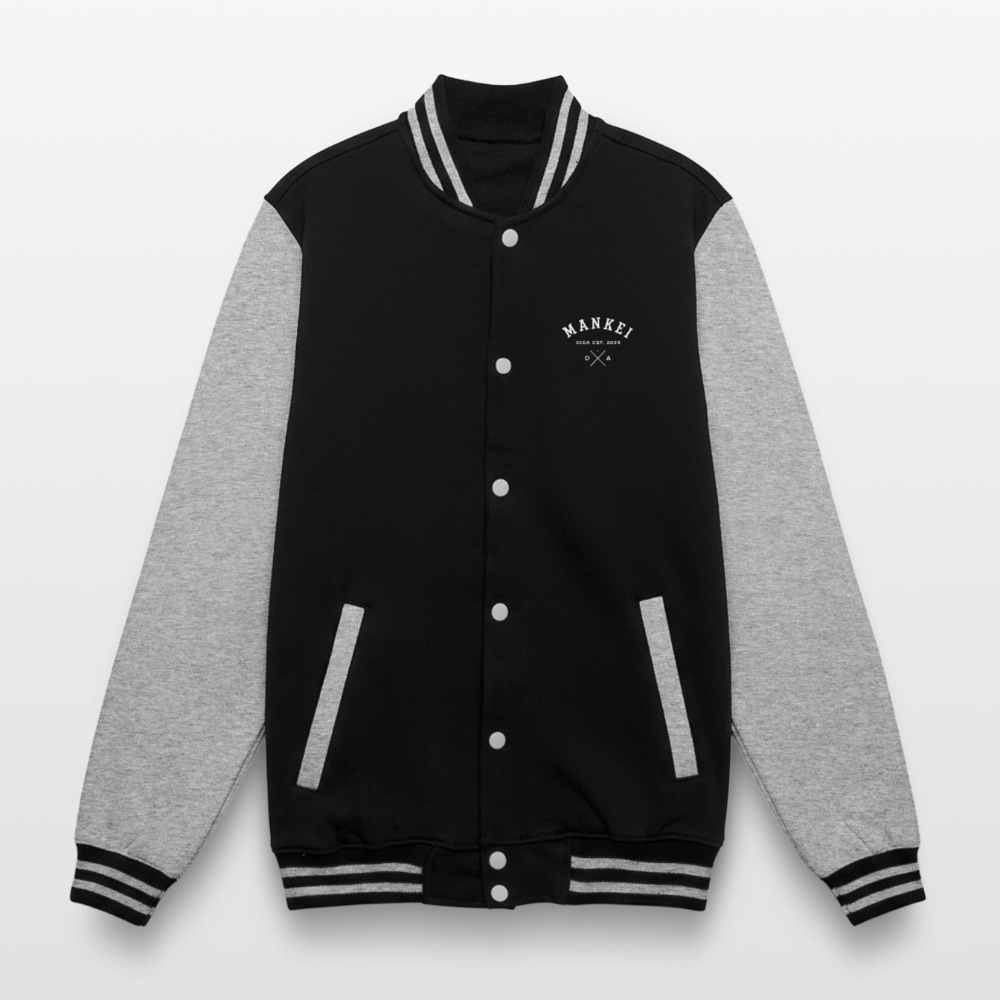 Mankei Classic - College-Sweatjacke - Schwarz/Grau meliert