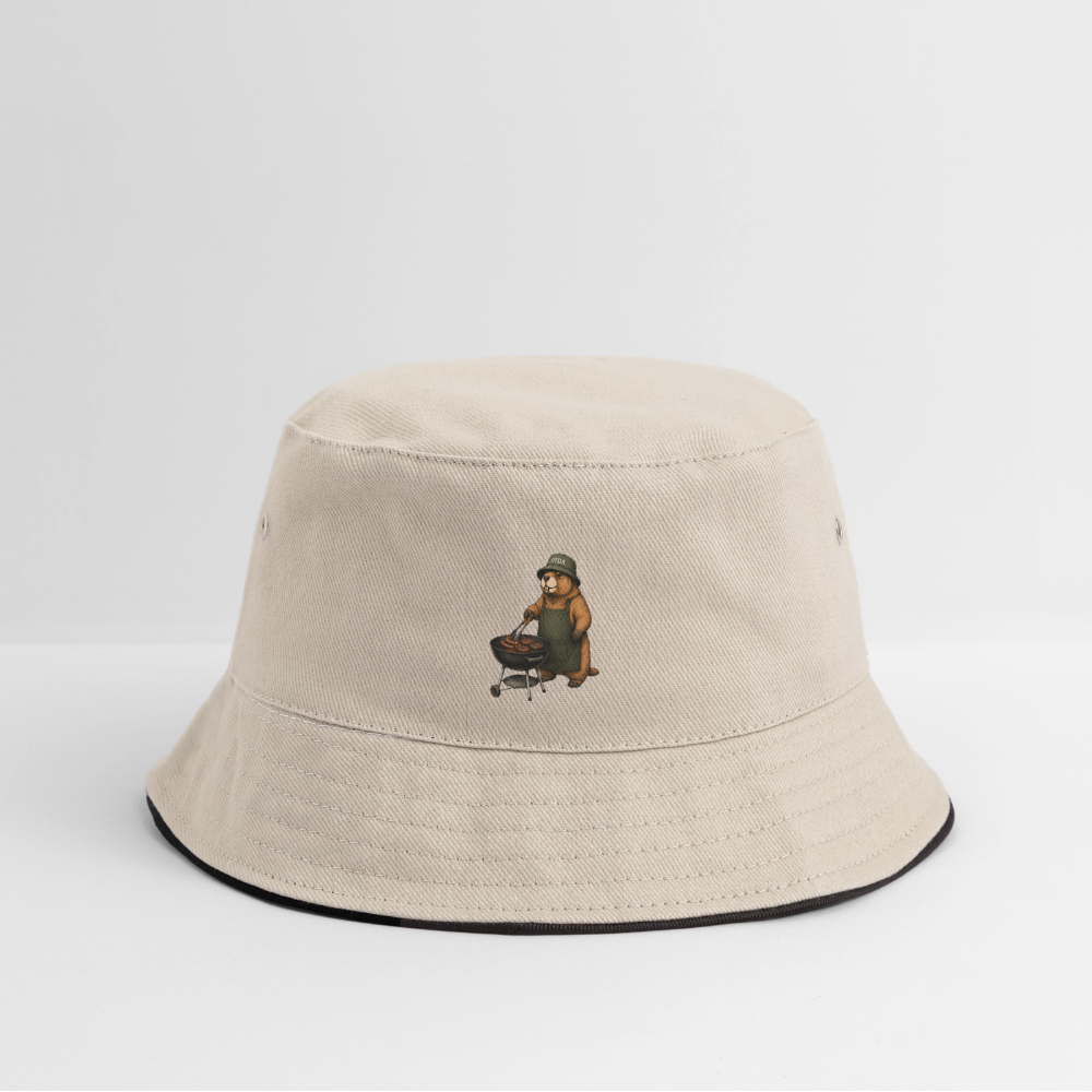 BBQ Mankei - Bucket Hat - Natur/Navy