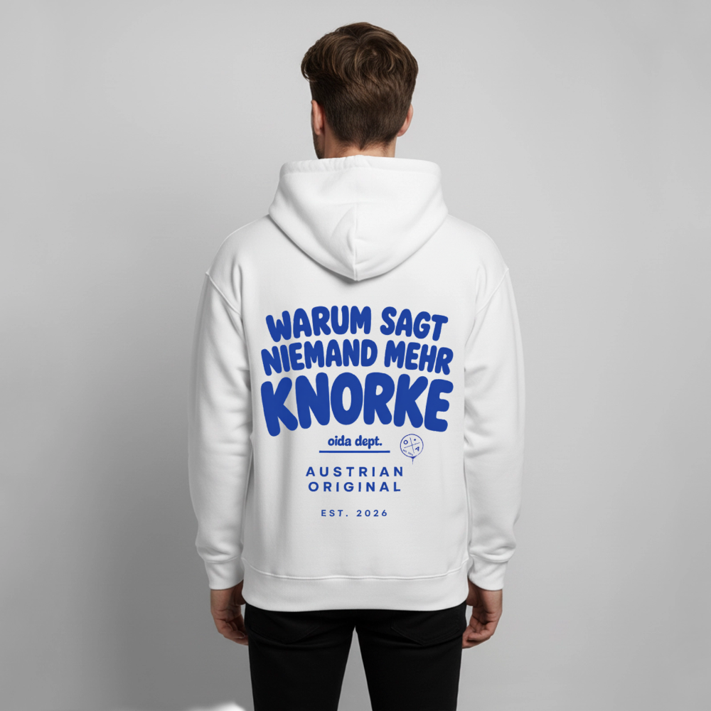 Knorke? - Oversized Männer Hoodie - Weiß