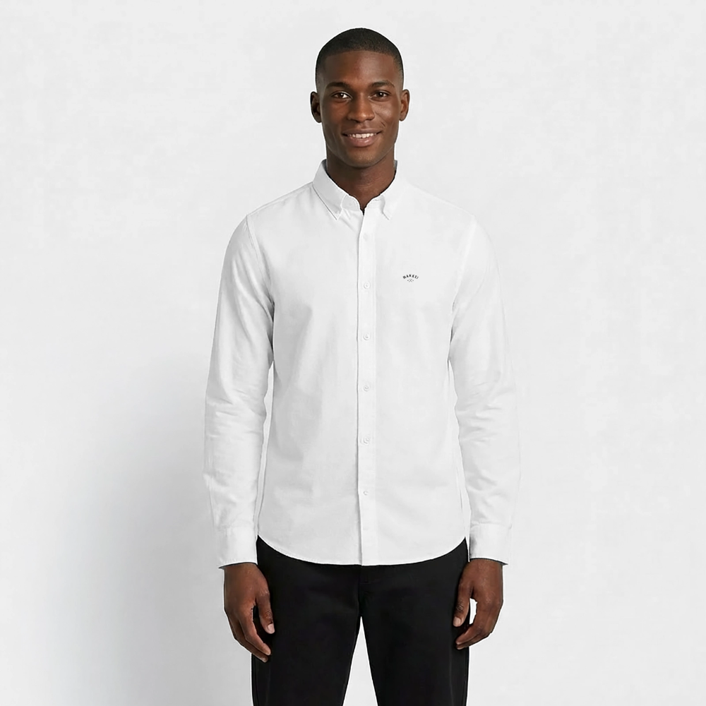Mankei classic - Männer Oxford Hemd - Weiß