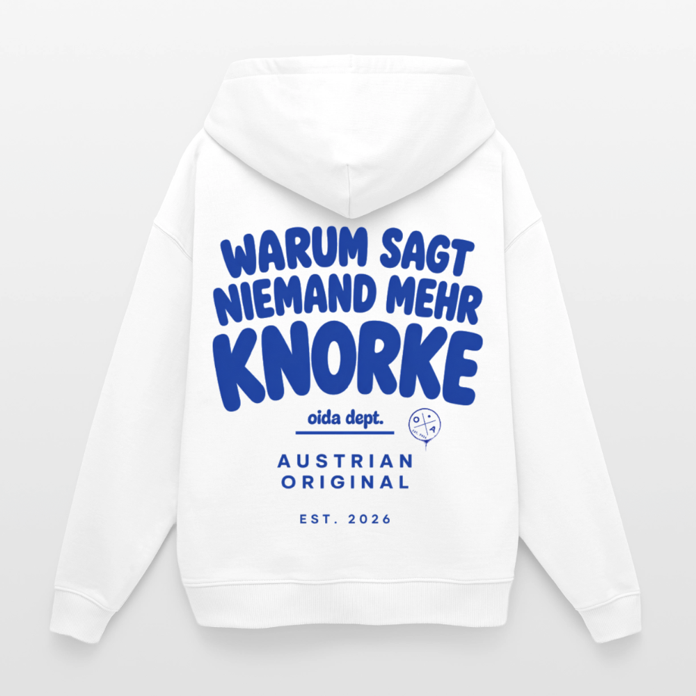 Knorke? - Oversized Männer Hoodie - Weiß