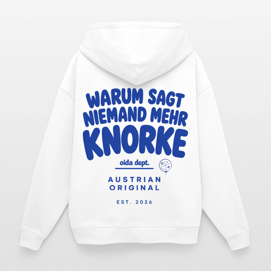 Knorke? - Oversized Männer Hoodie - Weiß