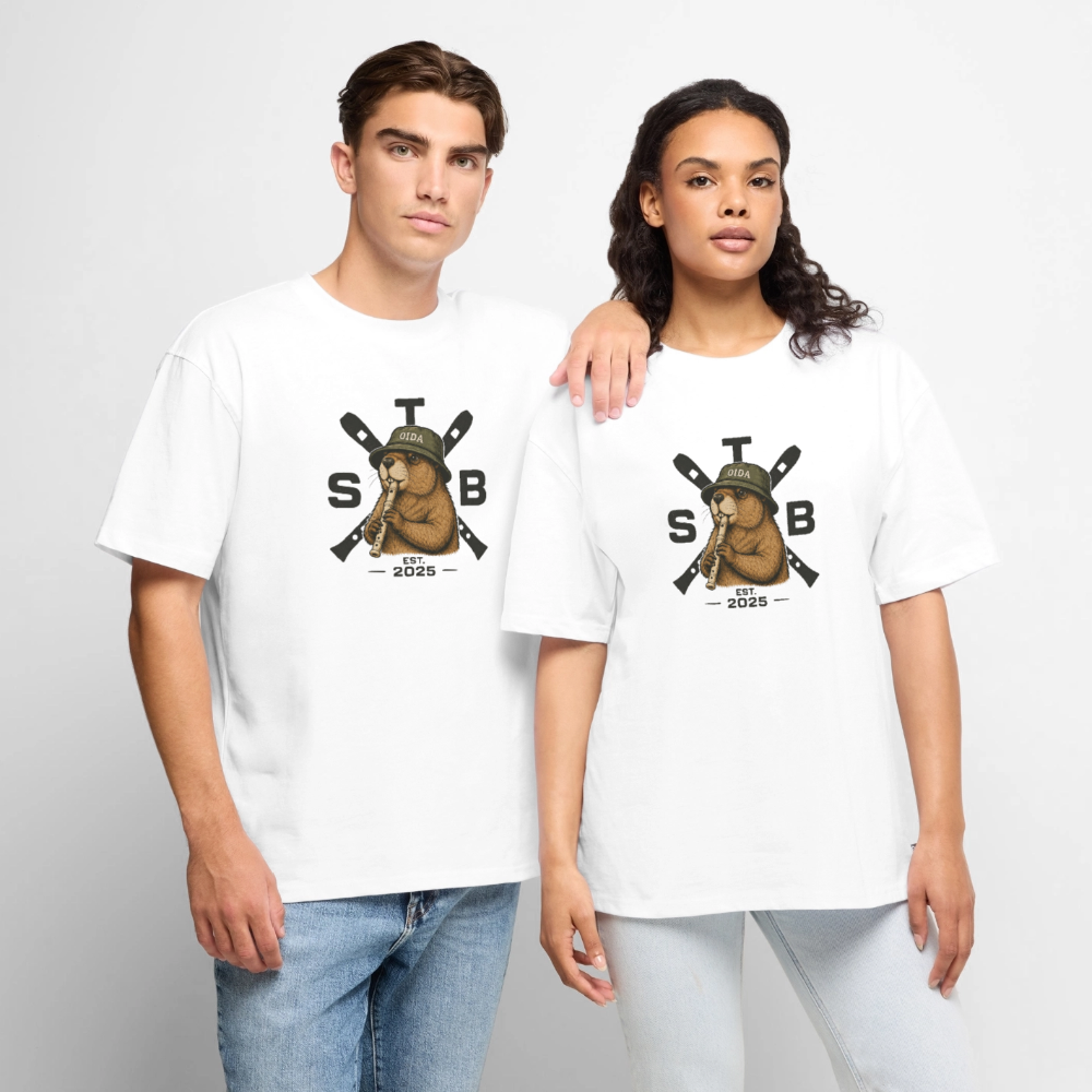 STB x Mankei - Unisex Oversized Bio T-Shirt - Weiß