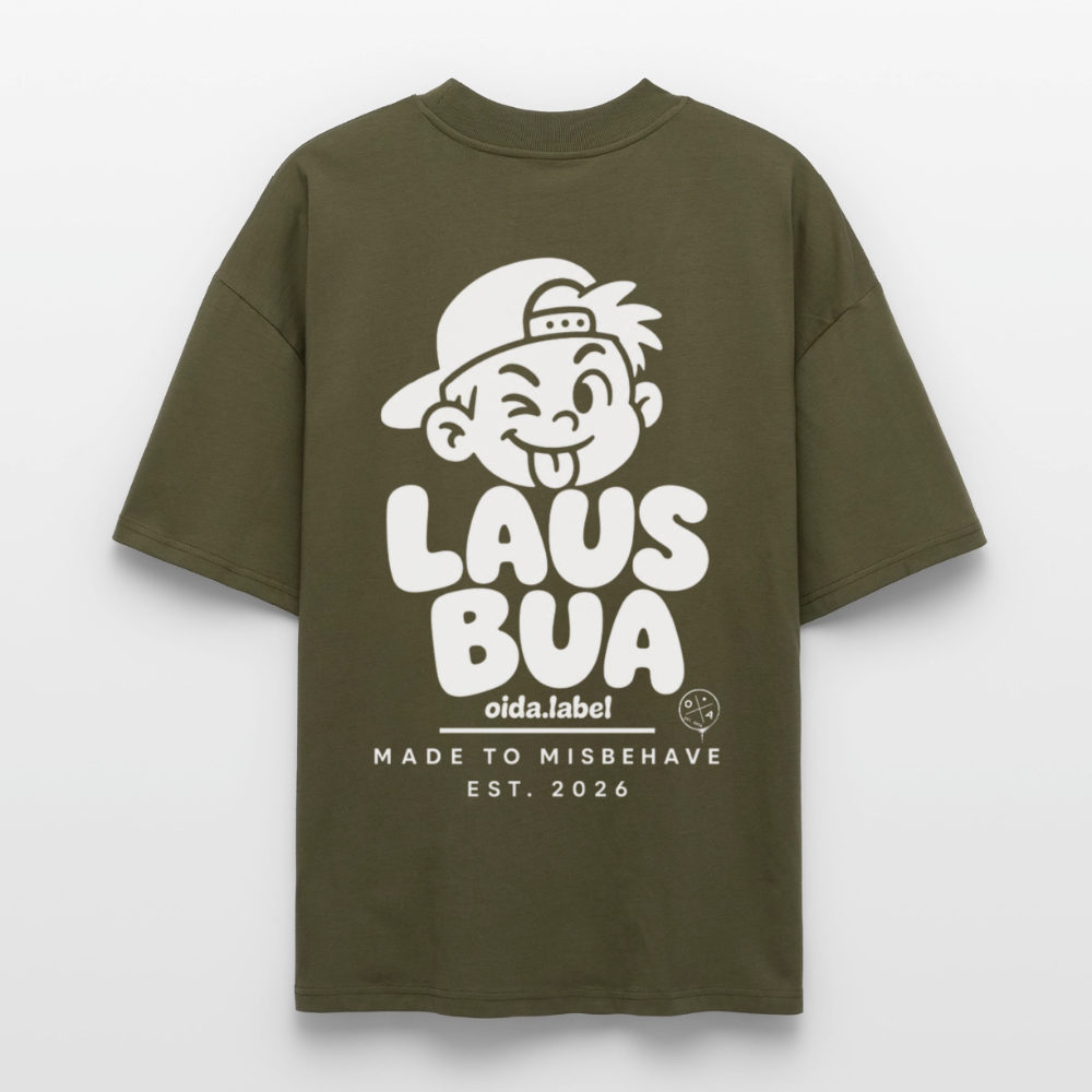 LAUSBUA - OVERSIZED MEN's BIO TEE - Khaki