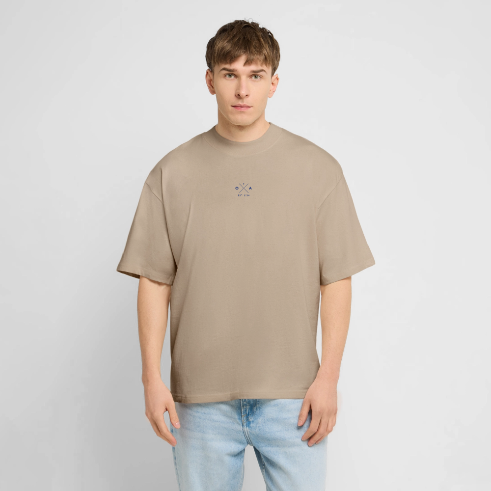 Maunsbuid -  Oversized Männer Bio T-Shirt - Steingrau