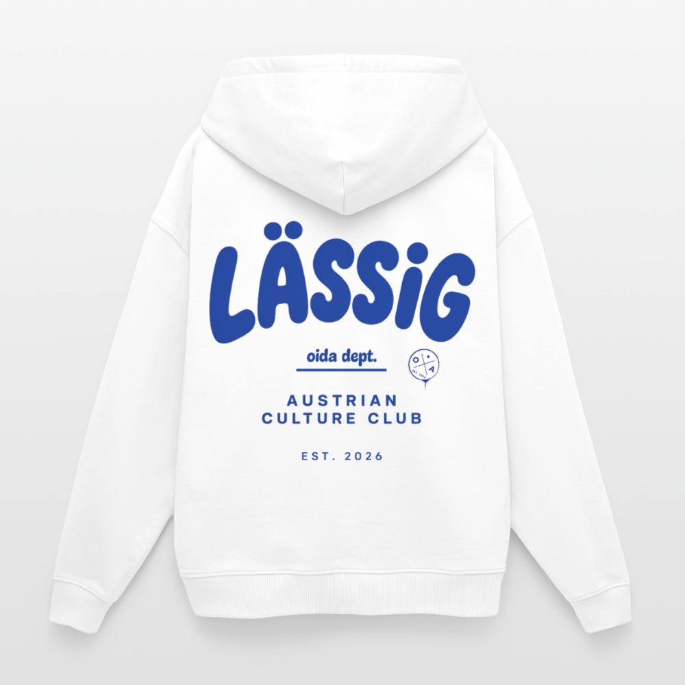 LÄSSIG - OVERSIZED WOMEN's HOODIE - Weiß