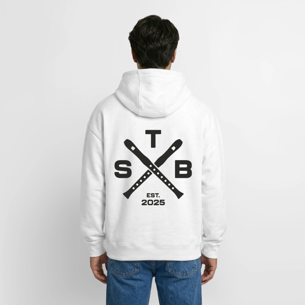 STB x Mankei - Oversized Unisex Zip Hoodie - Weiß